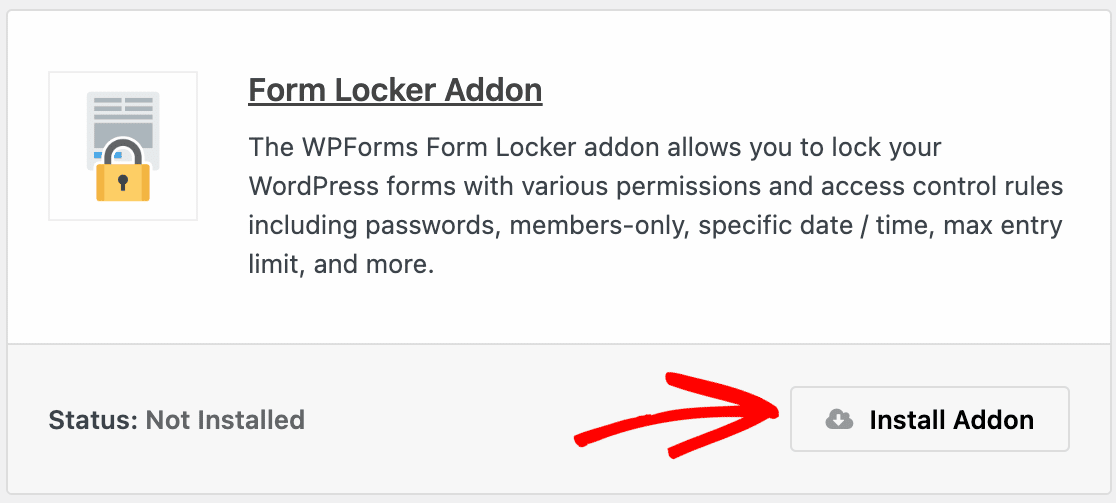 Instalación del complemento Form Locker