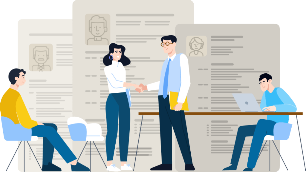 Job Interview and Recruitment Process with Candidates and Hiring Team - WPForms Entretien d'embauche et processus de recrutement avec les candidats et l'équipe d'embauche