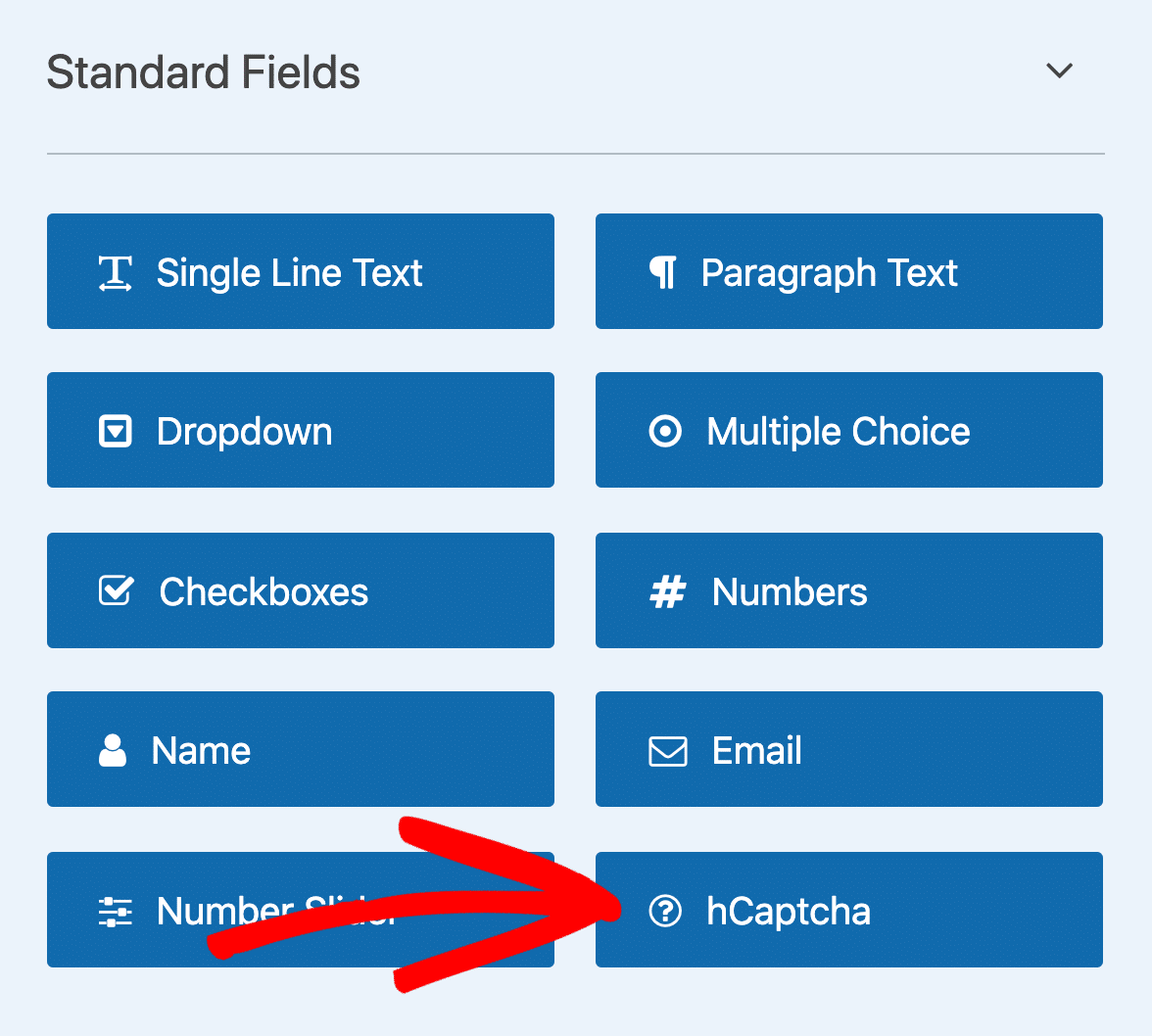 Clique no botão hCaptcha para impedir spam no formulário de contato